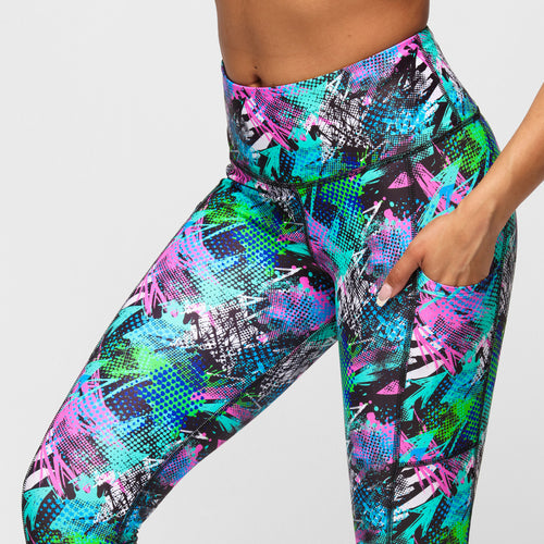 Funky Printed & Patterned Fitness Capri Leggings | Tikiboo