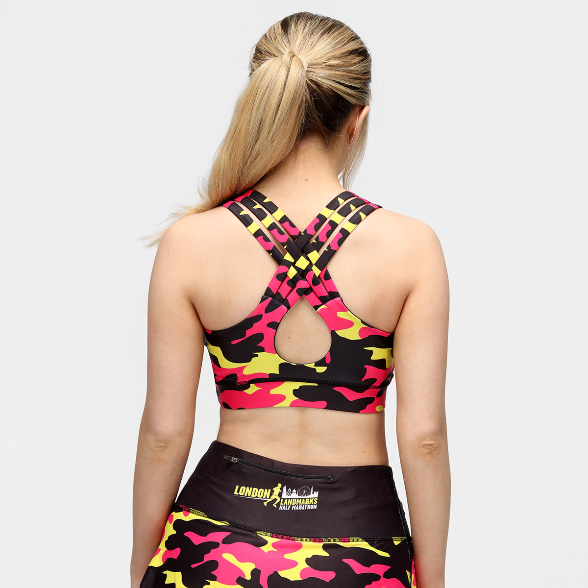 LLHM Landmarks Camo Cross Back Bra