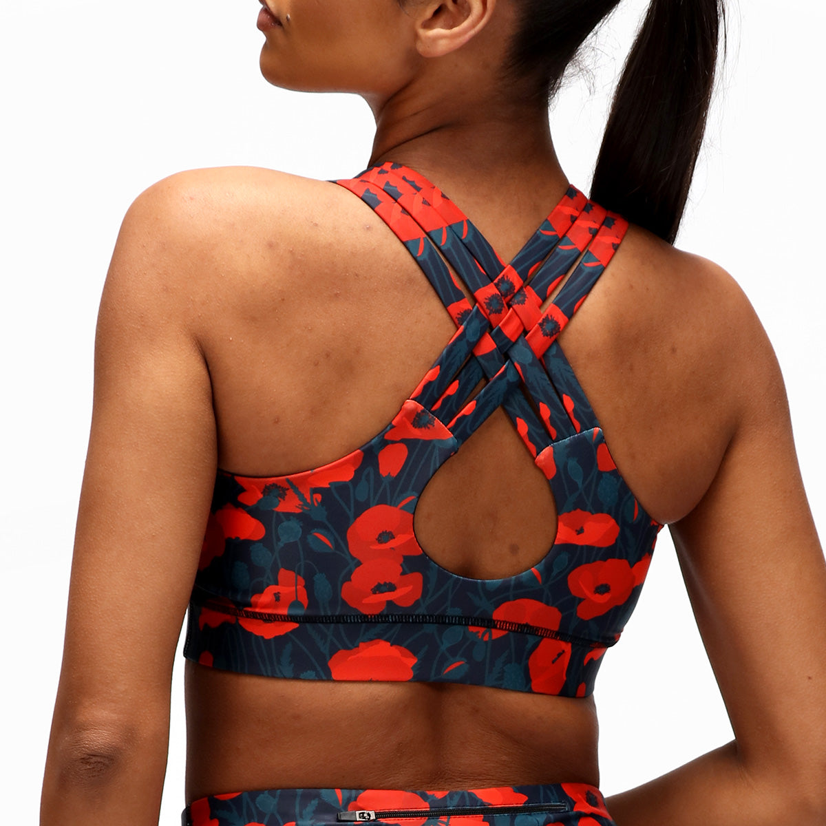 Poppy Field Cross Back Bra