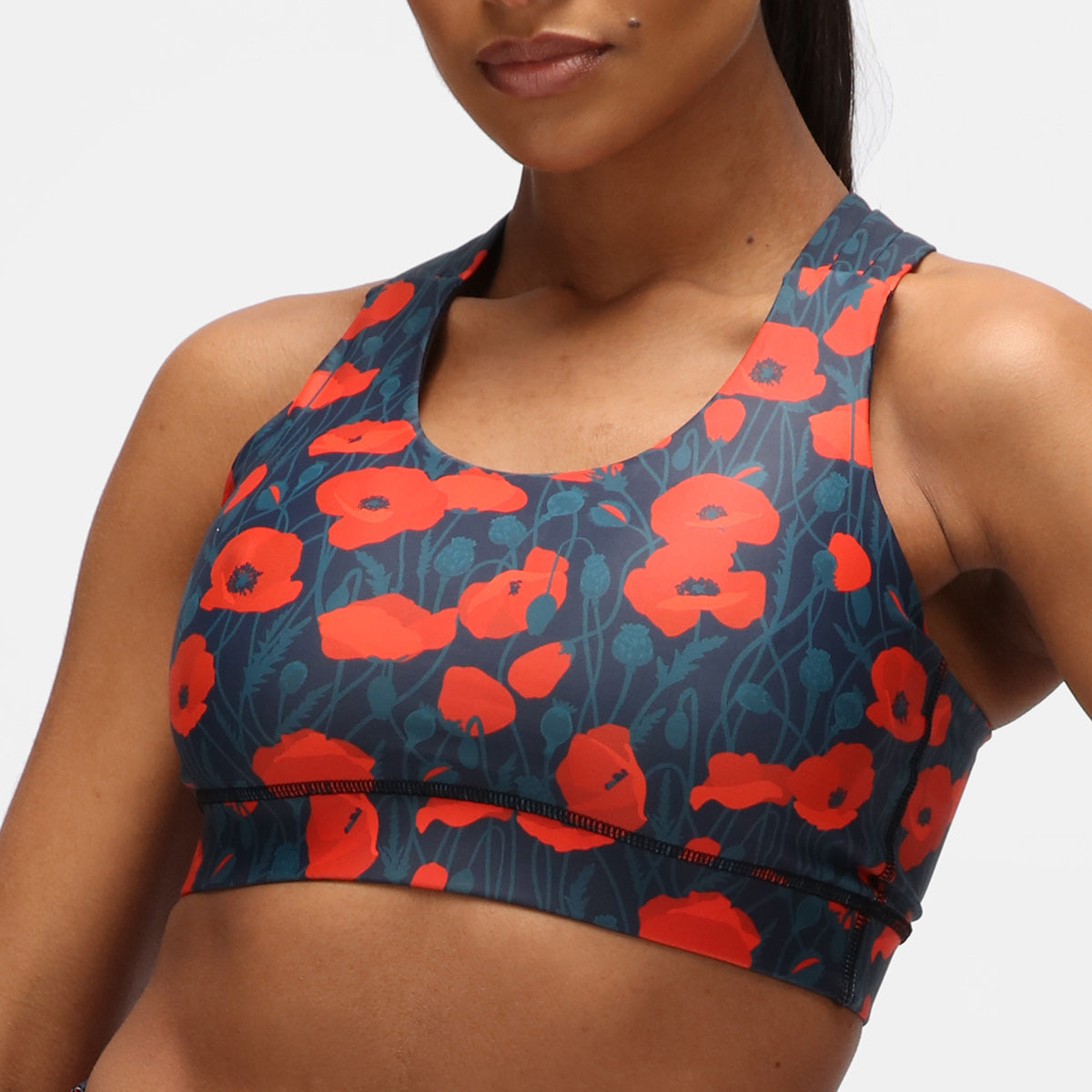 Poppy Field Cross Back Bra