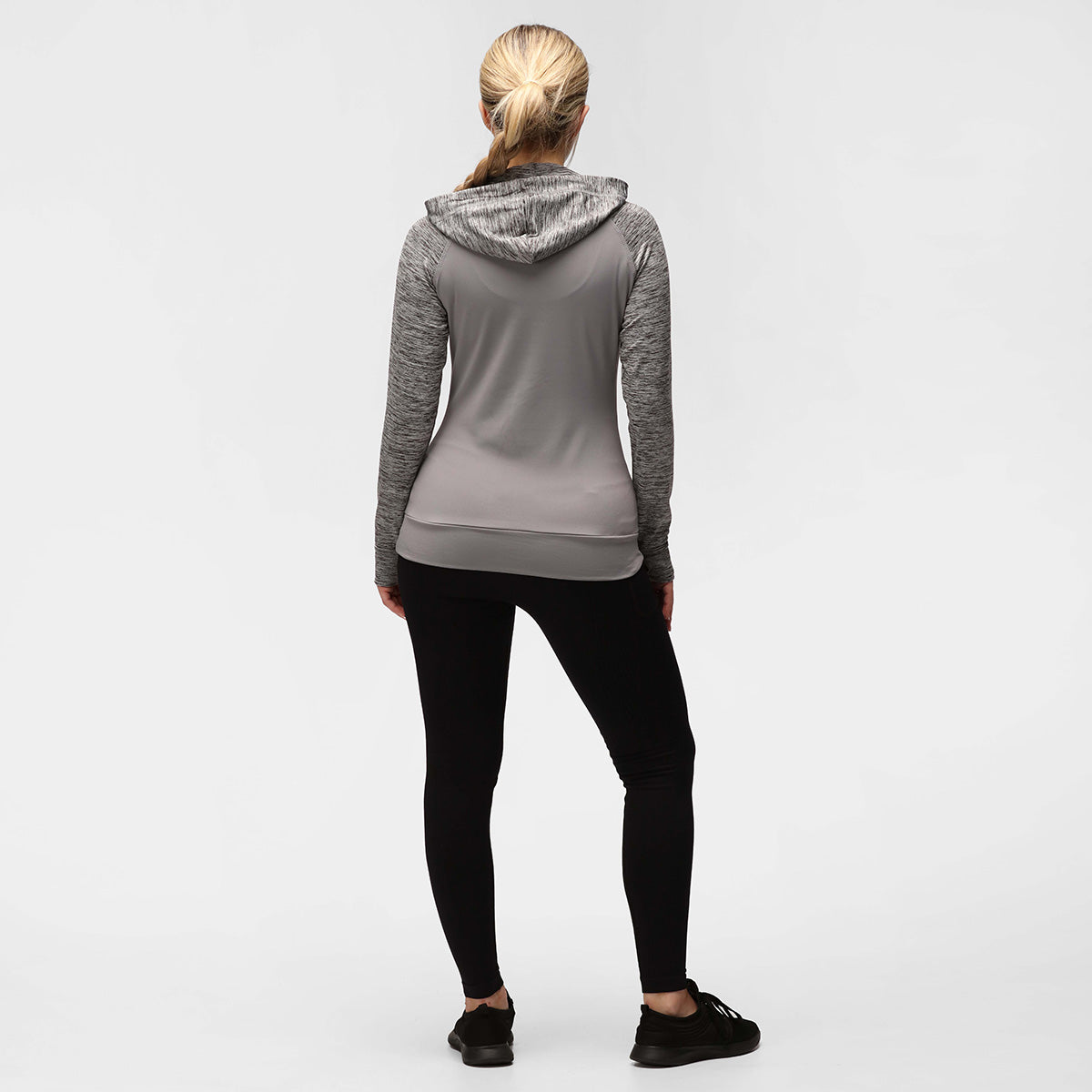 TKB Ladies Grey Zipped Hoodie