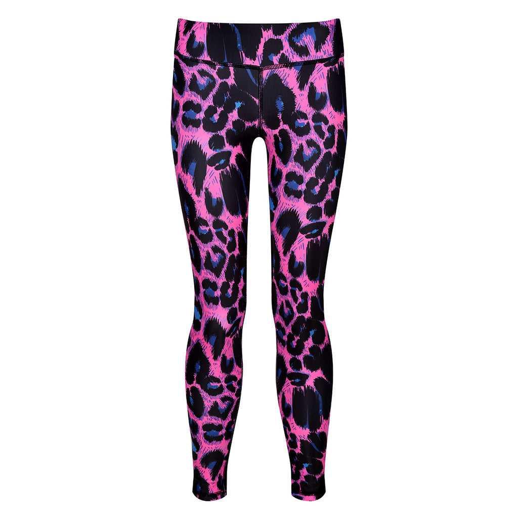 TIKIBOO Colourful Leopard Print leggings gym running yoga size M
