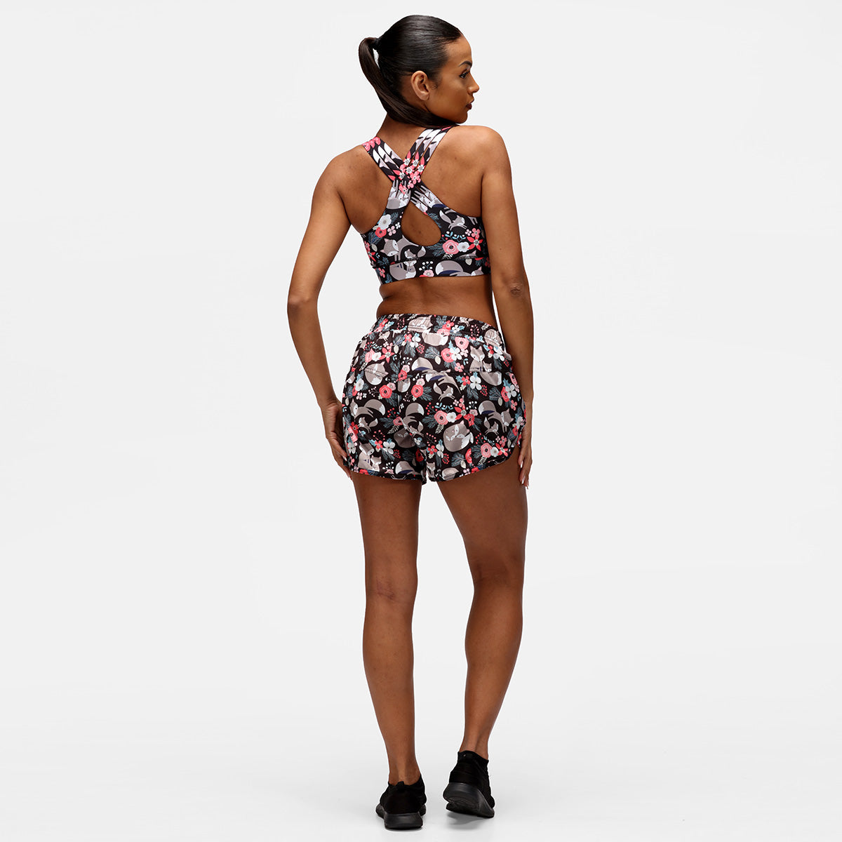 Foxy Floral Loose  Fit Workout Shorts