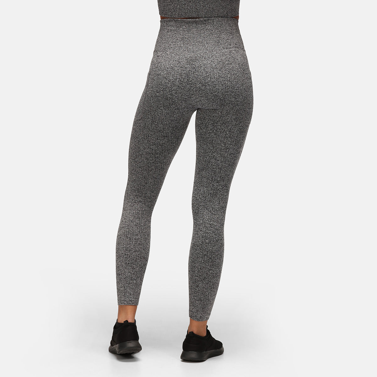 Charcoal Ribbed Seamless Leggings