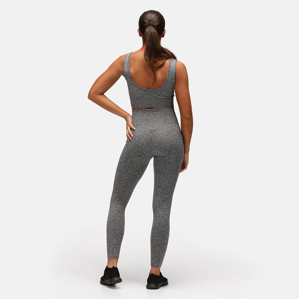 Charcoal Ribbed Seamless Leggings