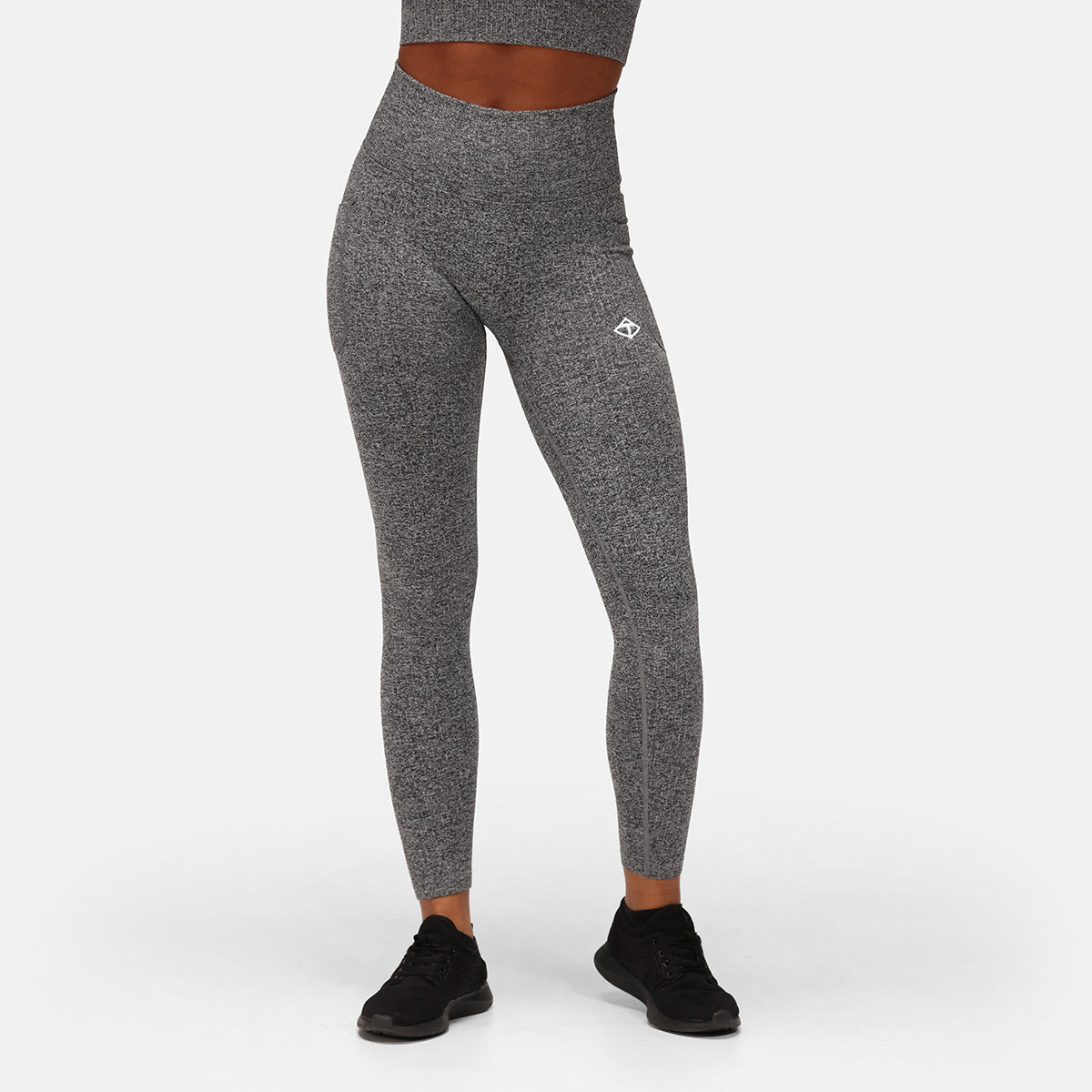 Charcoal Ribbed Seamless Leggings