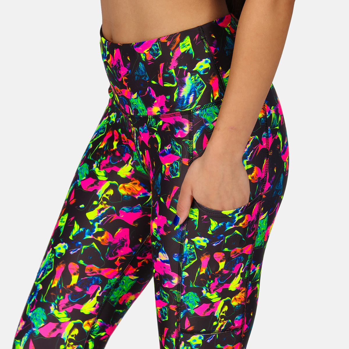 Funky Patterned Gym Leggings Running Tights Tikiboo