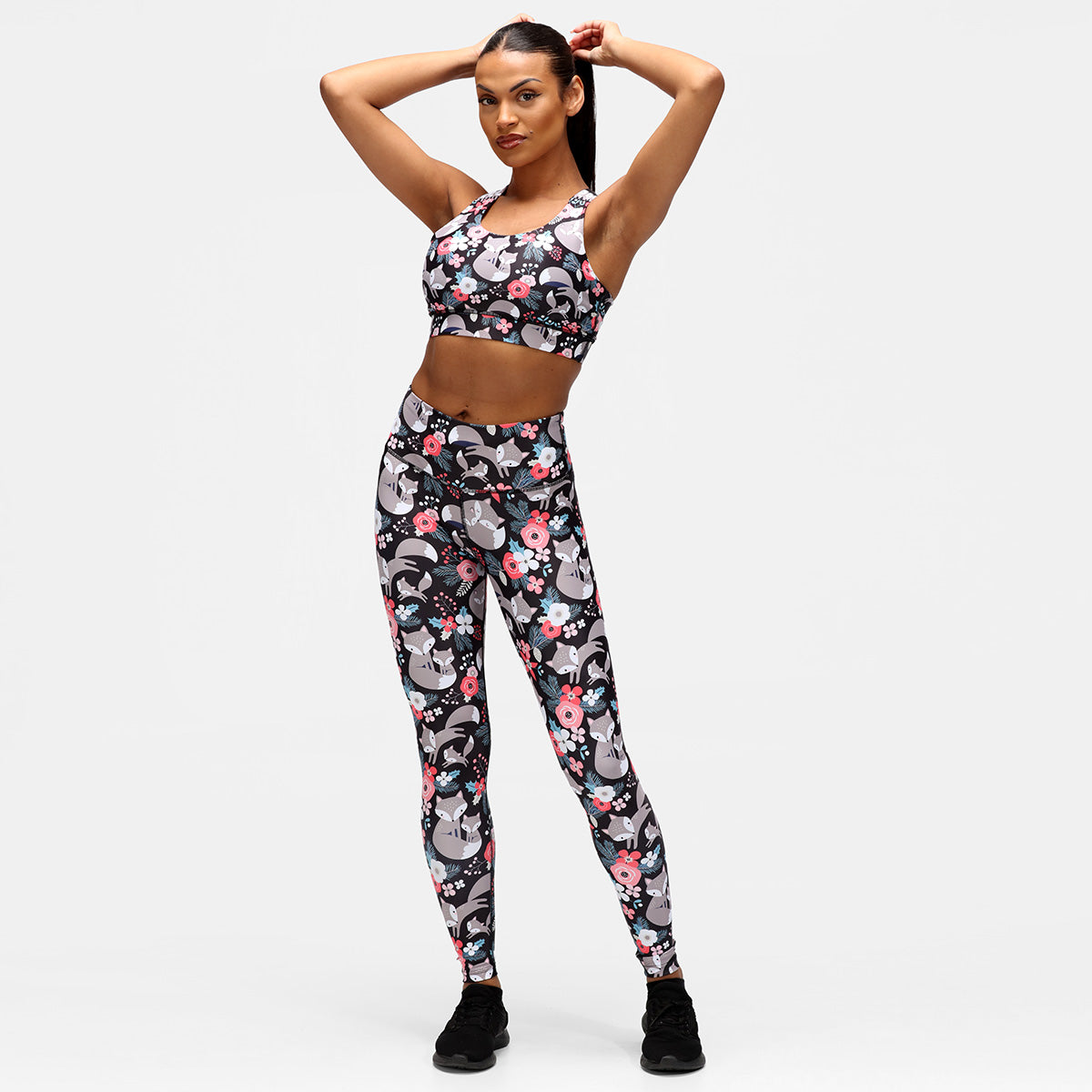  KLL Cute Fox Pattern Foxy Endless Yoga Leggings for Women  Printed Gym Clothes Athletic Leggings for Women with Pockets X-Small :  Clothing, Shoes & Jewelry