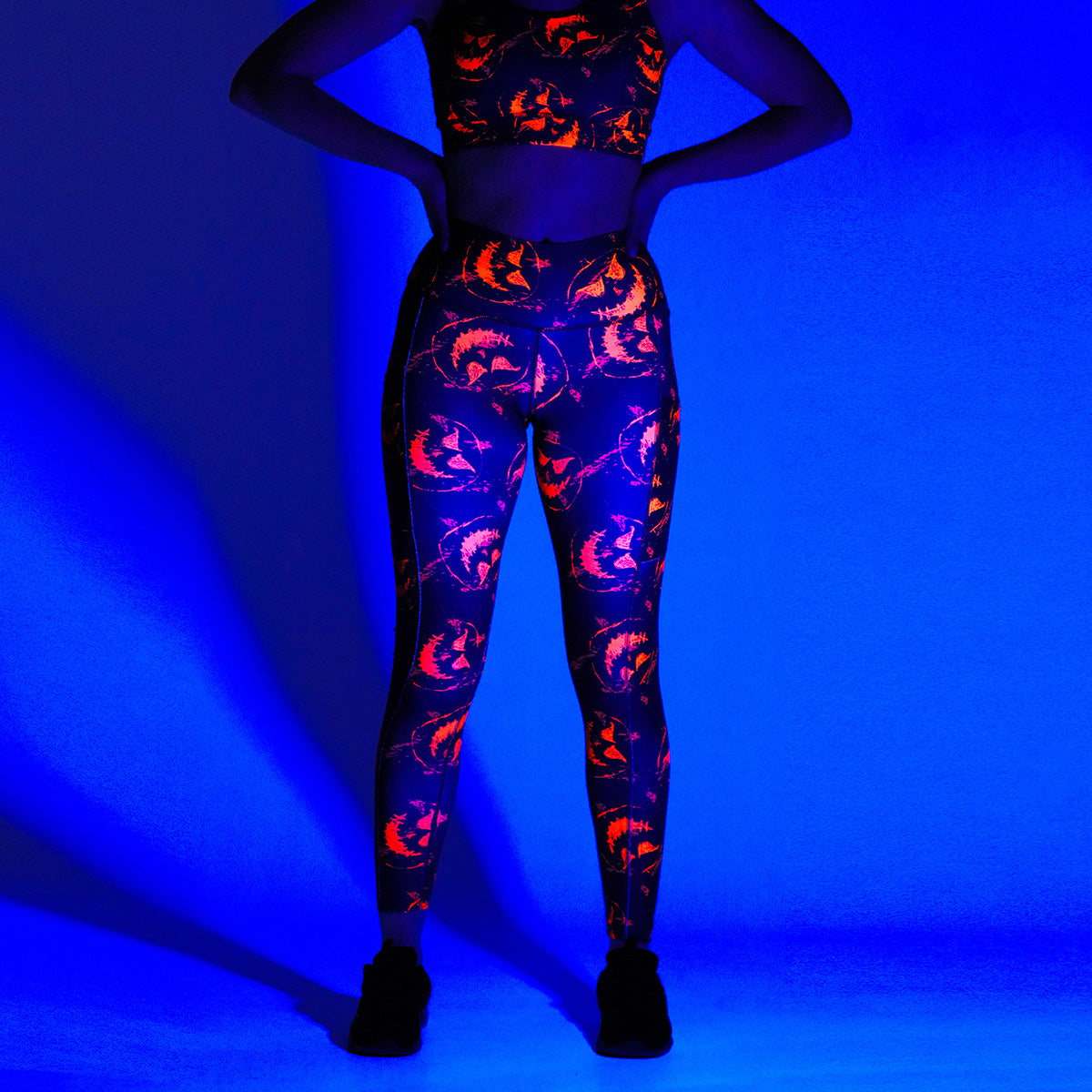 Fiendish Faces Leggings Halloween