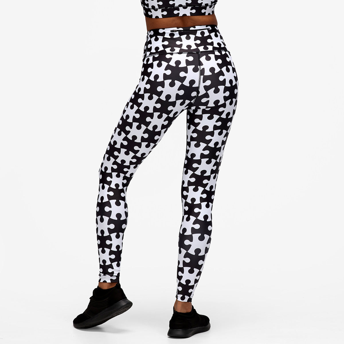 Tikiboo Monochrome Jigsaw Leggings Tikiboo