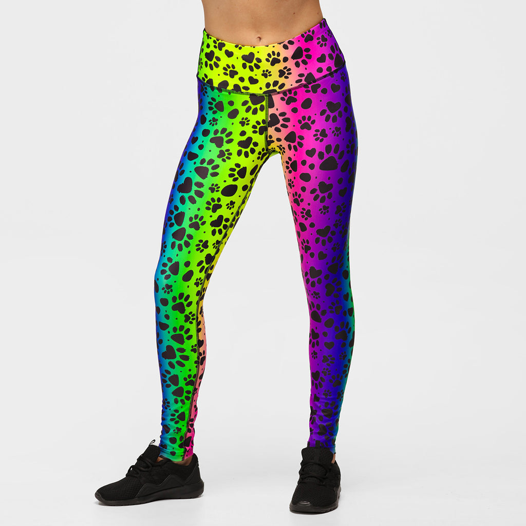 Rainbow Leopard Leggings Women, Animal Gradient Printed Yoga Pants Cute  Graphic Workout Gym Fun Designer Tights Gift at  Women's Clothing  store