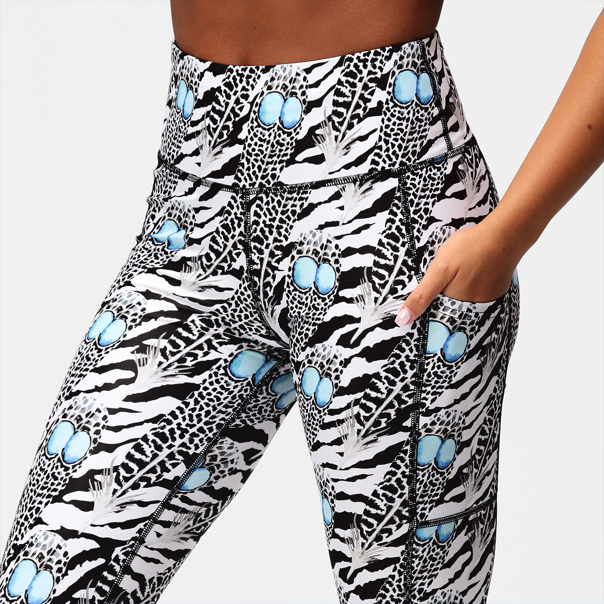 Monochrome Quill Leggings