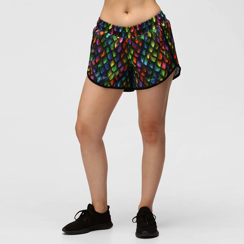 Tikiboo Dragon Scales Loose Fit Workout Shorts