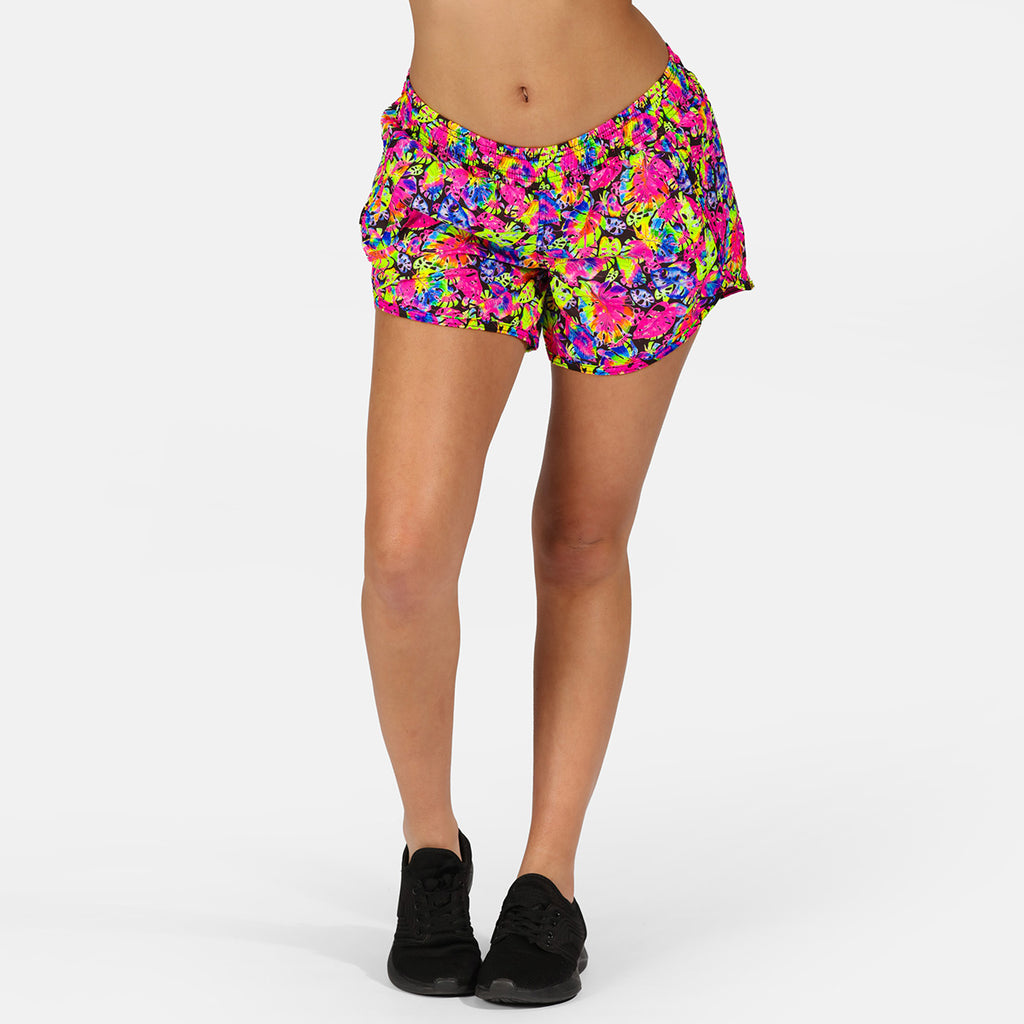 Summer Palm Loose Fit Workout Shorts