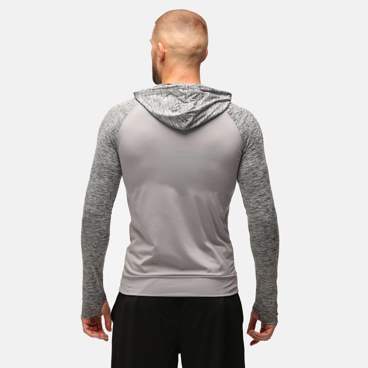 TKB Man Grey Melange Zipped Hoodie