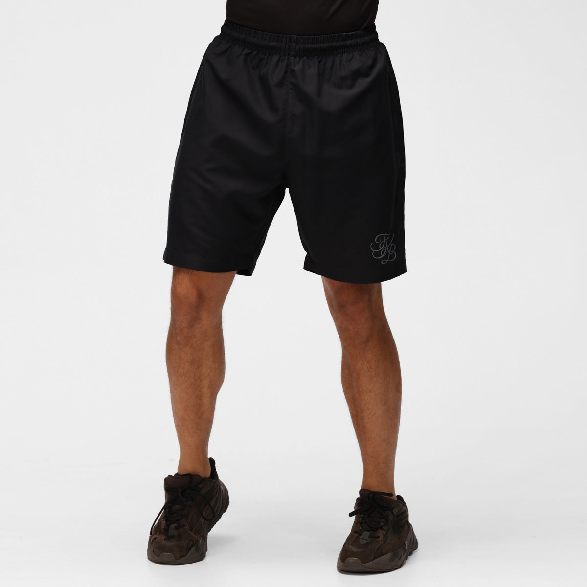 TKB Man Black Microfibre Shorts