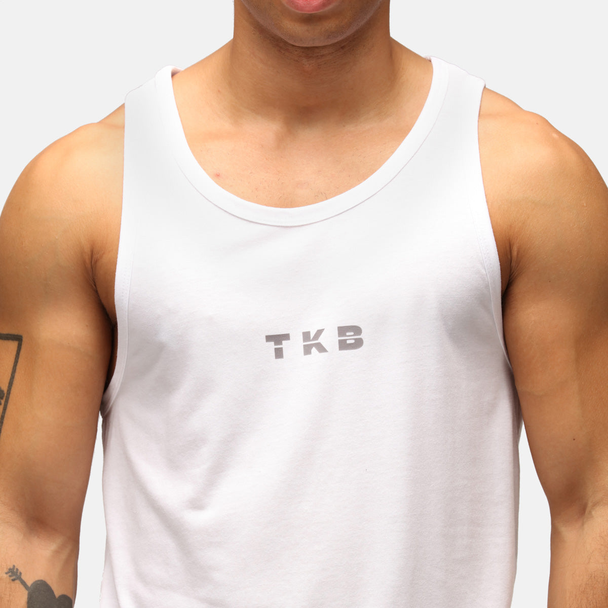 TKB Man White Tri Blend Vest