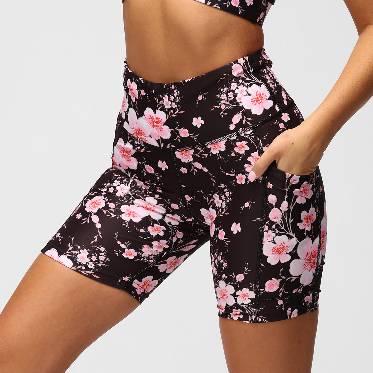 Blossom Noir Running Shorts