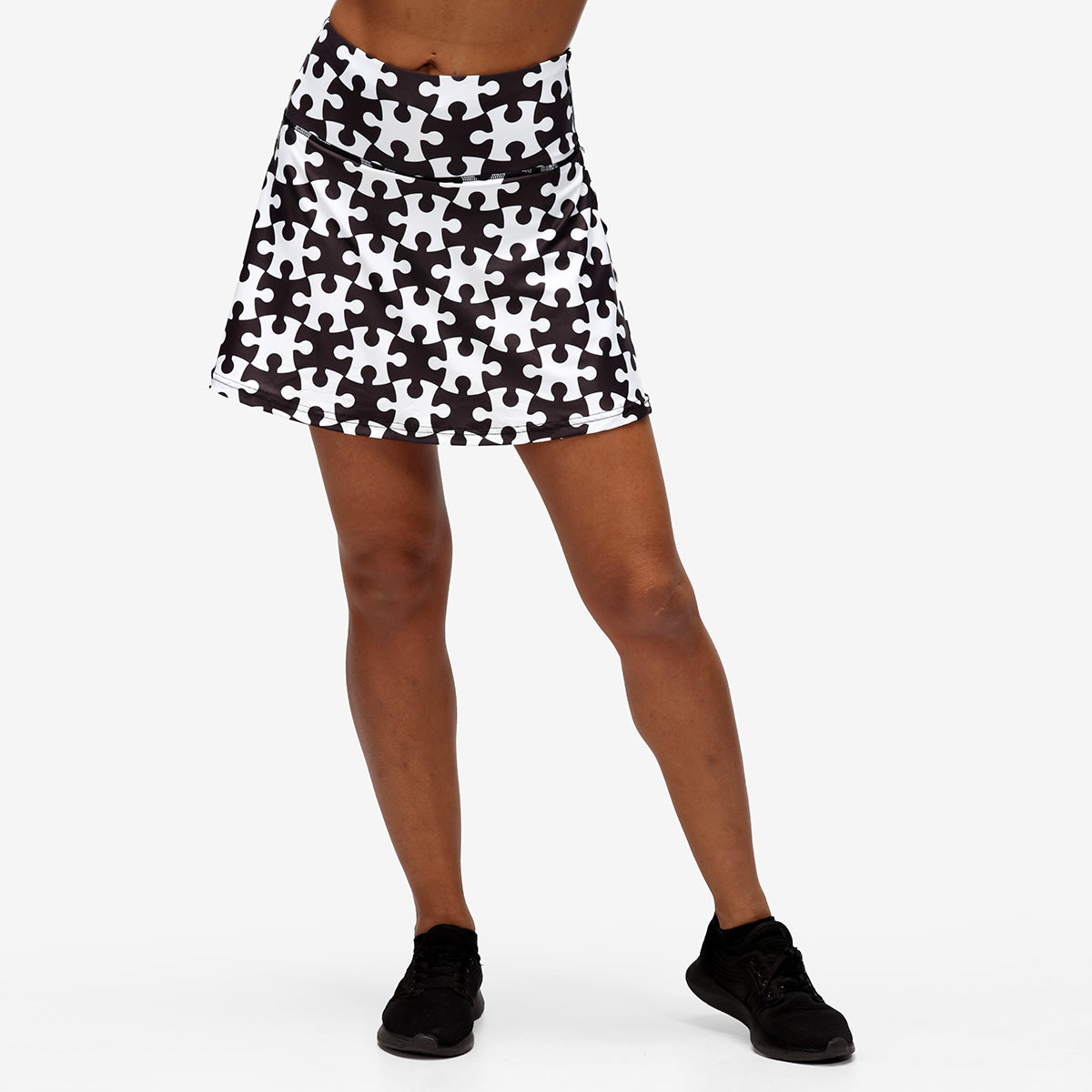 Monochrome Jigsaw Skort