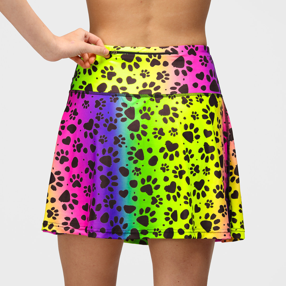 Polka dot skirt rainbow hotsell