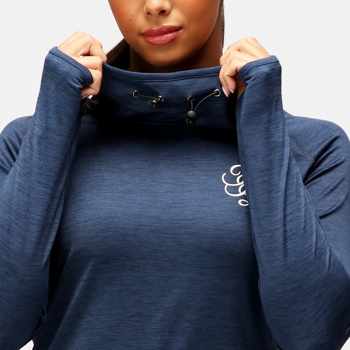 TKB Navy Cowl Neck Hoodie