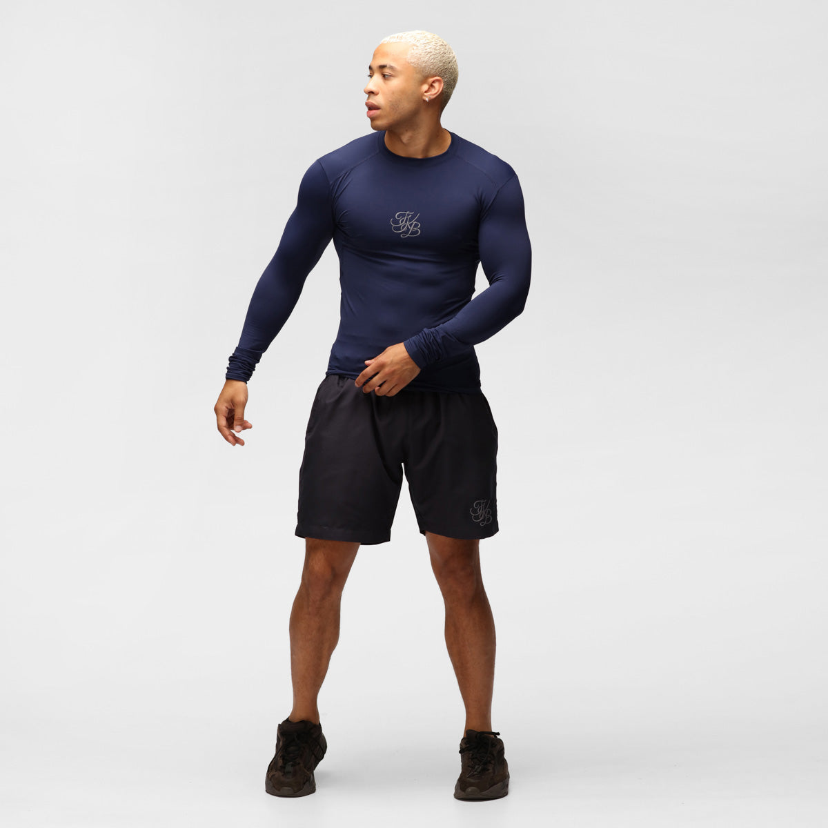 TKB Man Navy Microfibre Shorts