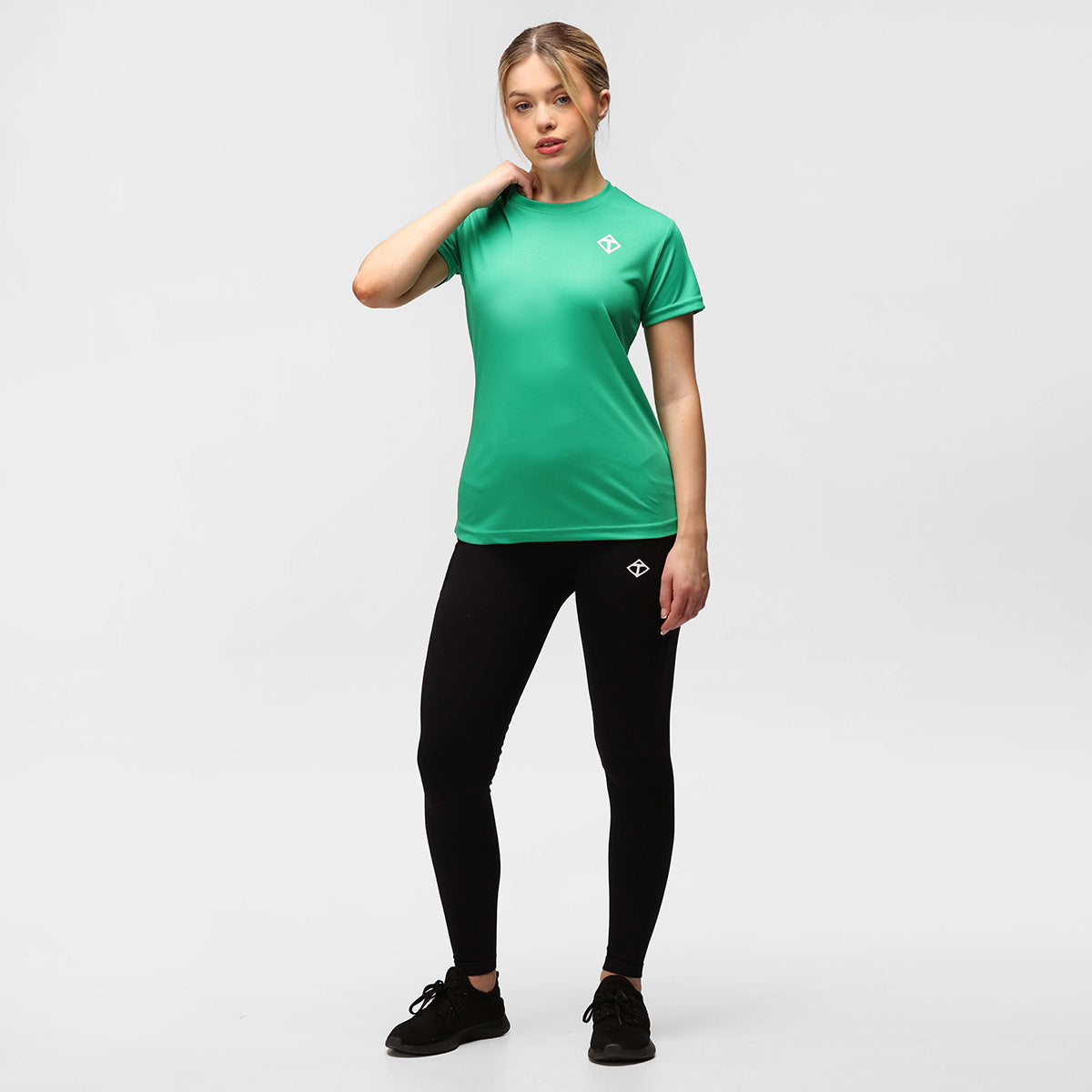 Kelly Green Diamond Ladies Technical T-Shirt