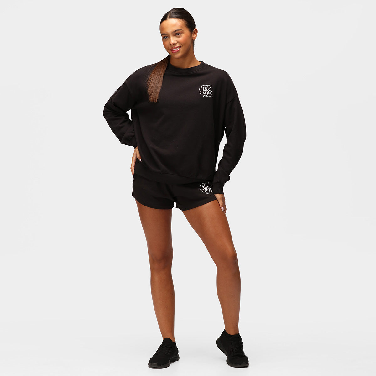 TKB Black Terry Oversized Sweatshirt