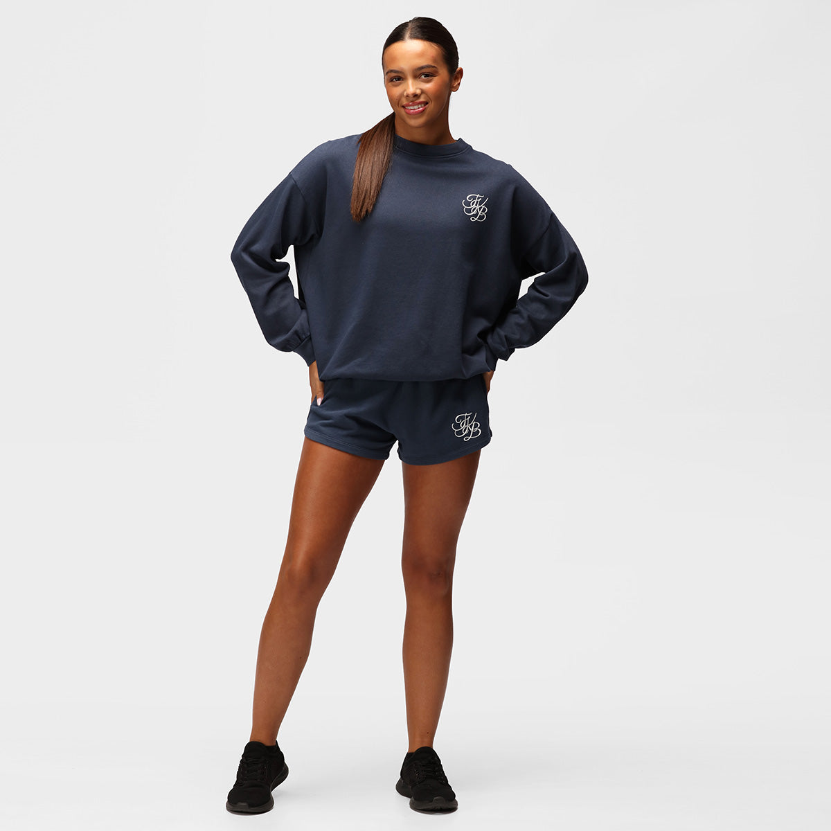 TKB Navy Terry Oversized Sweatshirt