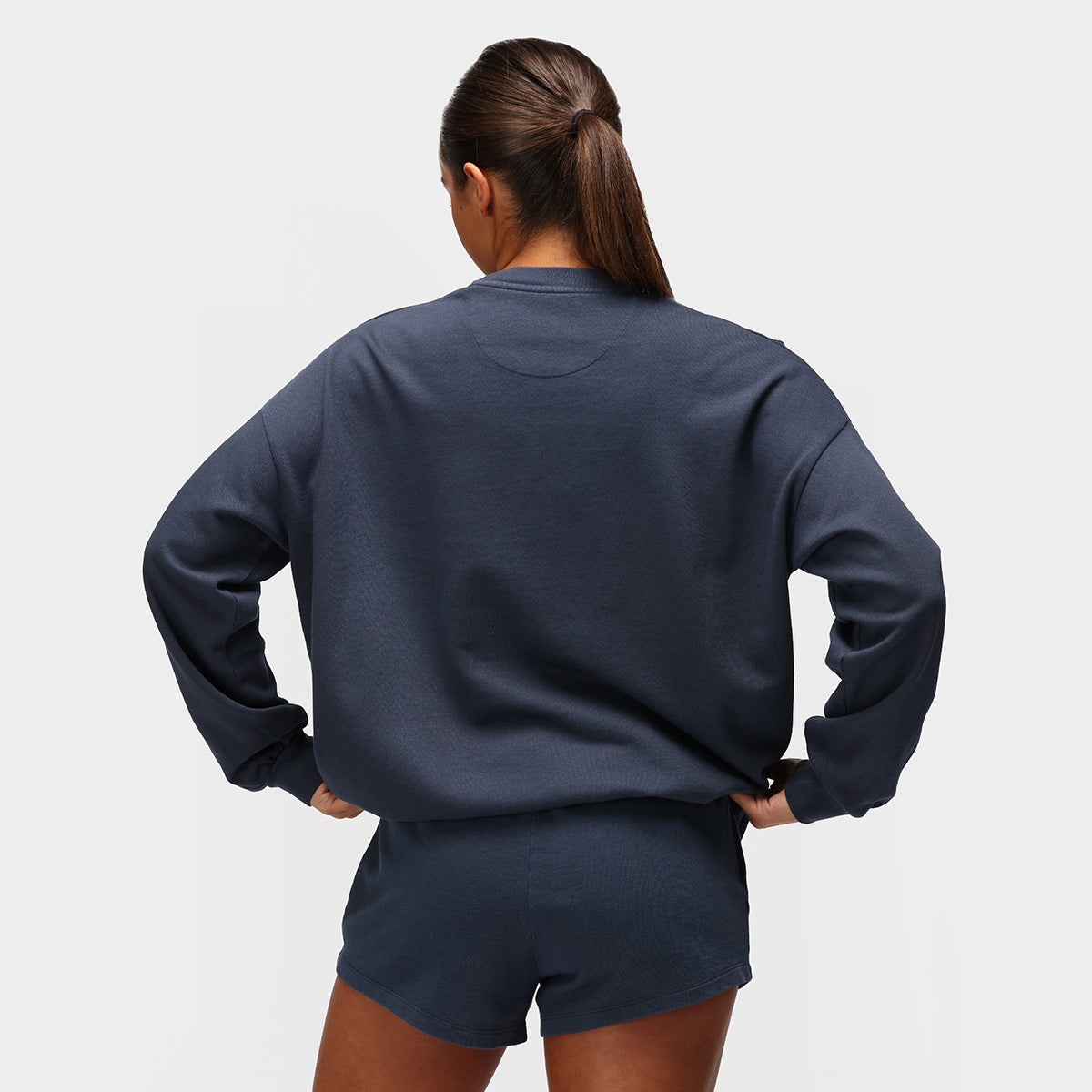 TKB Navy Terry Oversized Sweatshirt