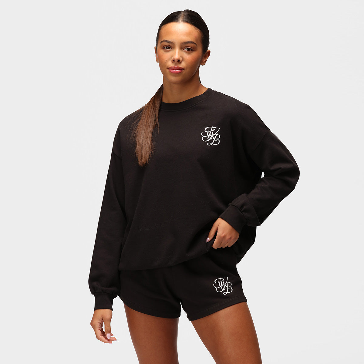 TKB Black Terry Oversized Sweatshirt