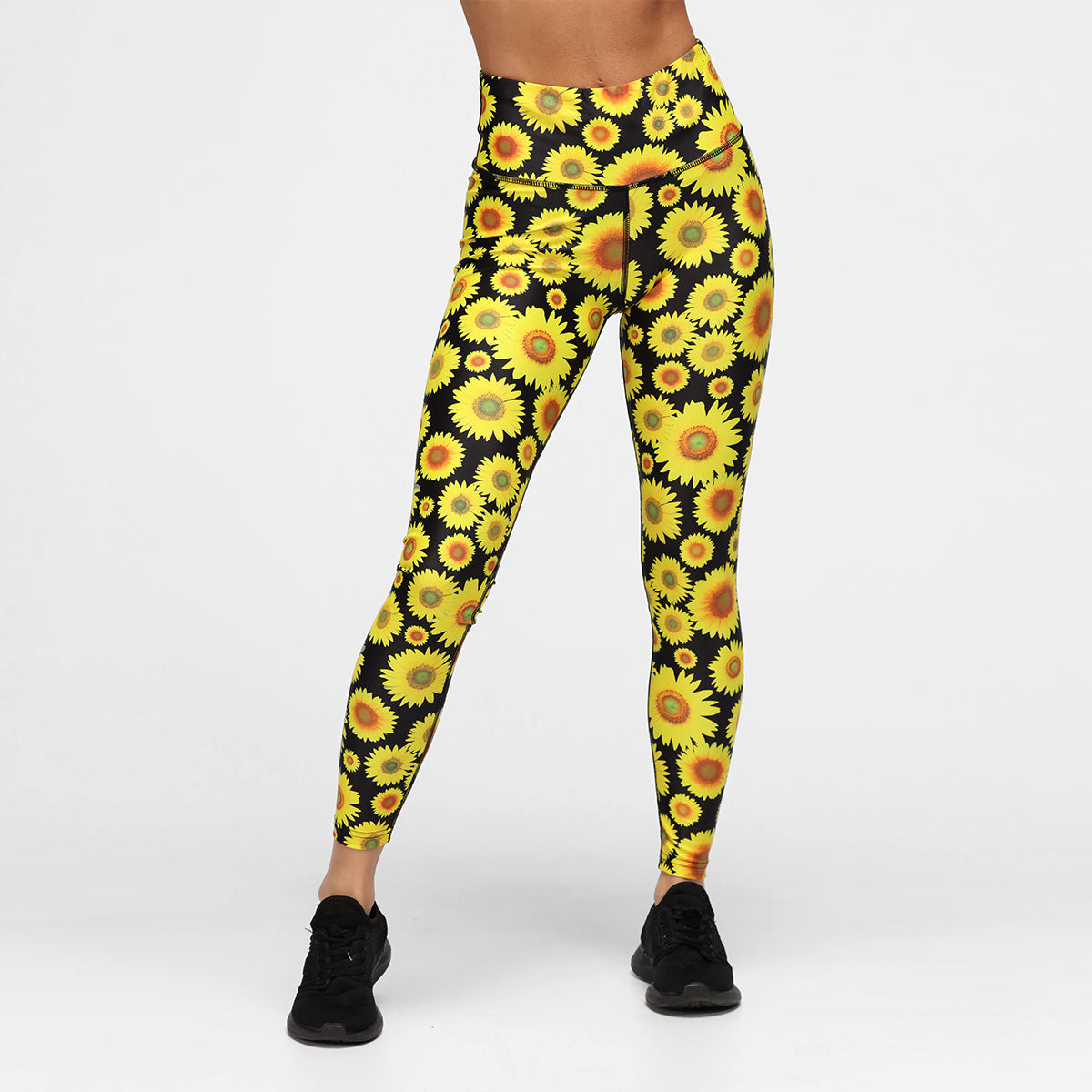 Sunflower print leggings shop