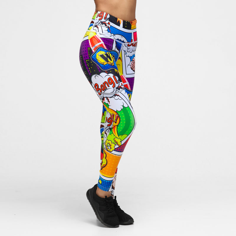 Pop Art Leggings for Women, Spandex Leggings, Printed Workout