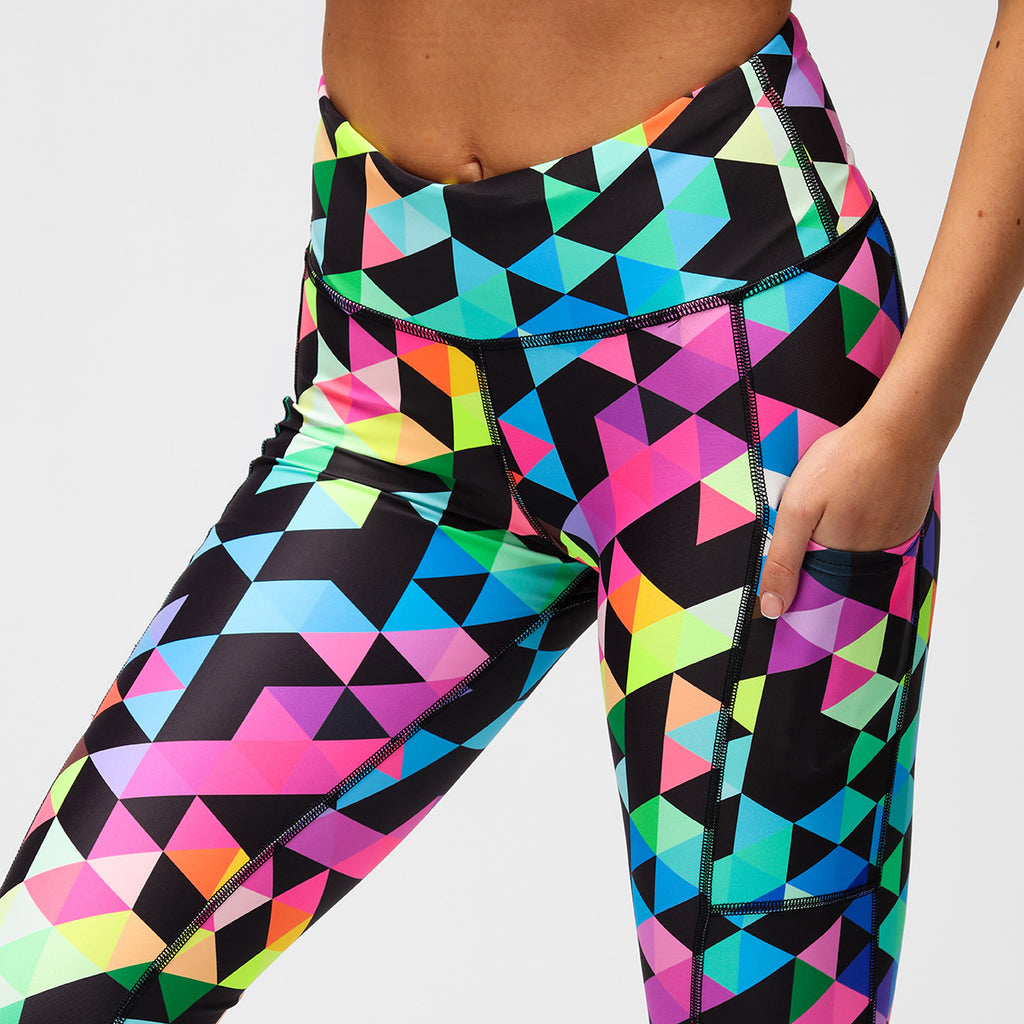 Sturdy By Design Funky Patterned Sports Running Leggings with Pockets –  Tagged Size_XL