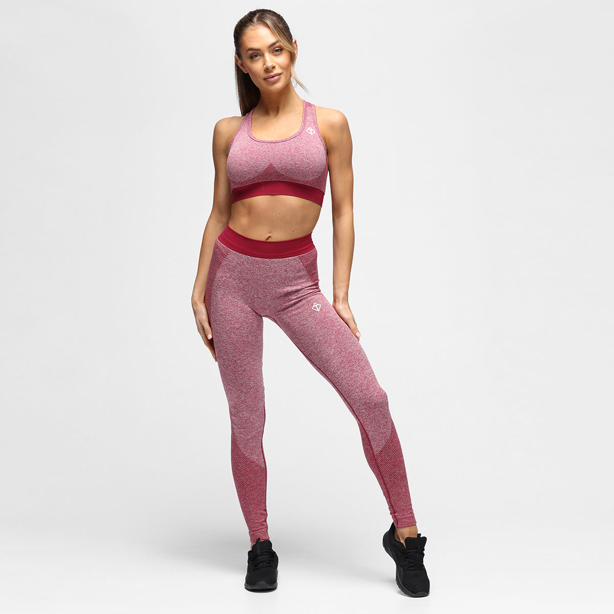 Burgundy fitness leggings best sale