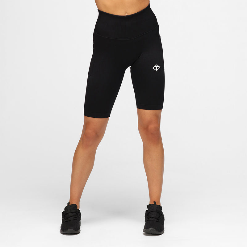 Women's Seamless Ribbed Bike Shorts - Colsie™ Black M - Yahoo Shopping
